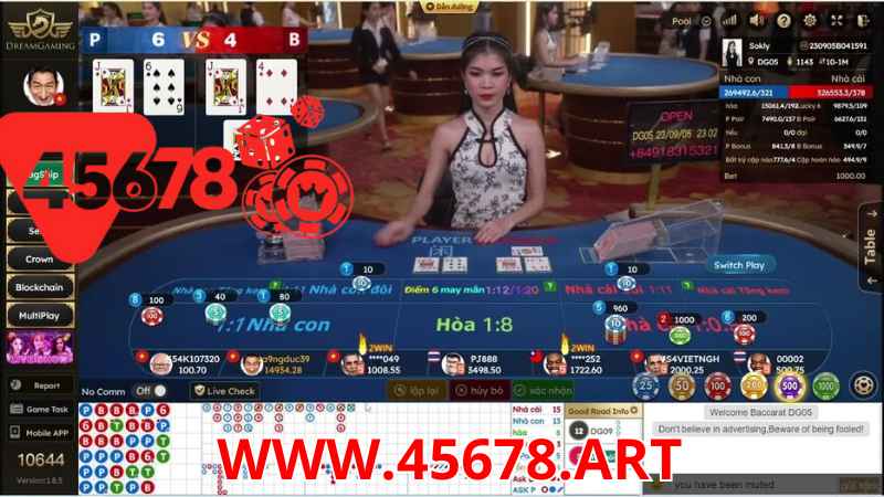 Chơi Baccarat Ở Sảnh DG 45678 – Trải Nghiệm Đỉnh Cao Cùng 45678